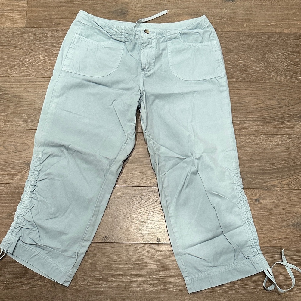 Women's Light Blue Cropped Pants. EUC size 10
